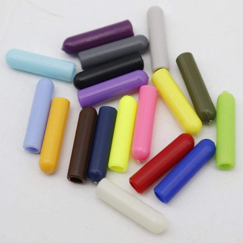 Weiou Lace Ends Protection 20.5*5MM Plastic Aglets Beauty Decoration String Multi-Solidcolors Tips Easy Install 100pcs Wholesale