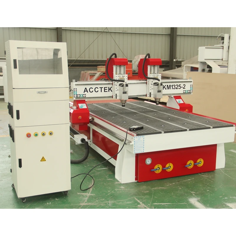 

1325 4*8 футов ЧПУ роутер 3D машина для резьбы по дереву 2 шпинделя многоголовочный деревообрабатывающий МДФ