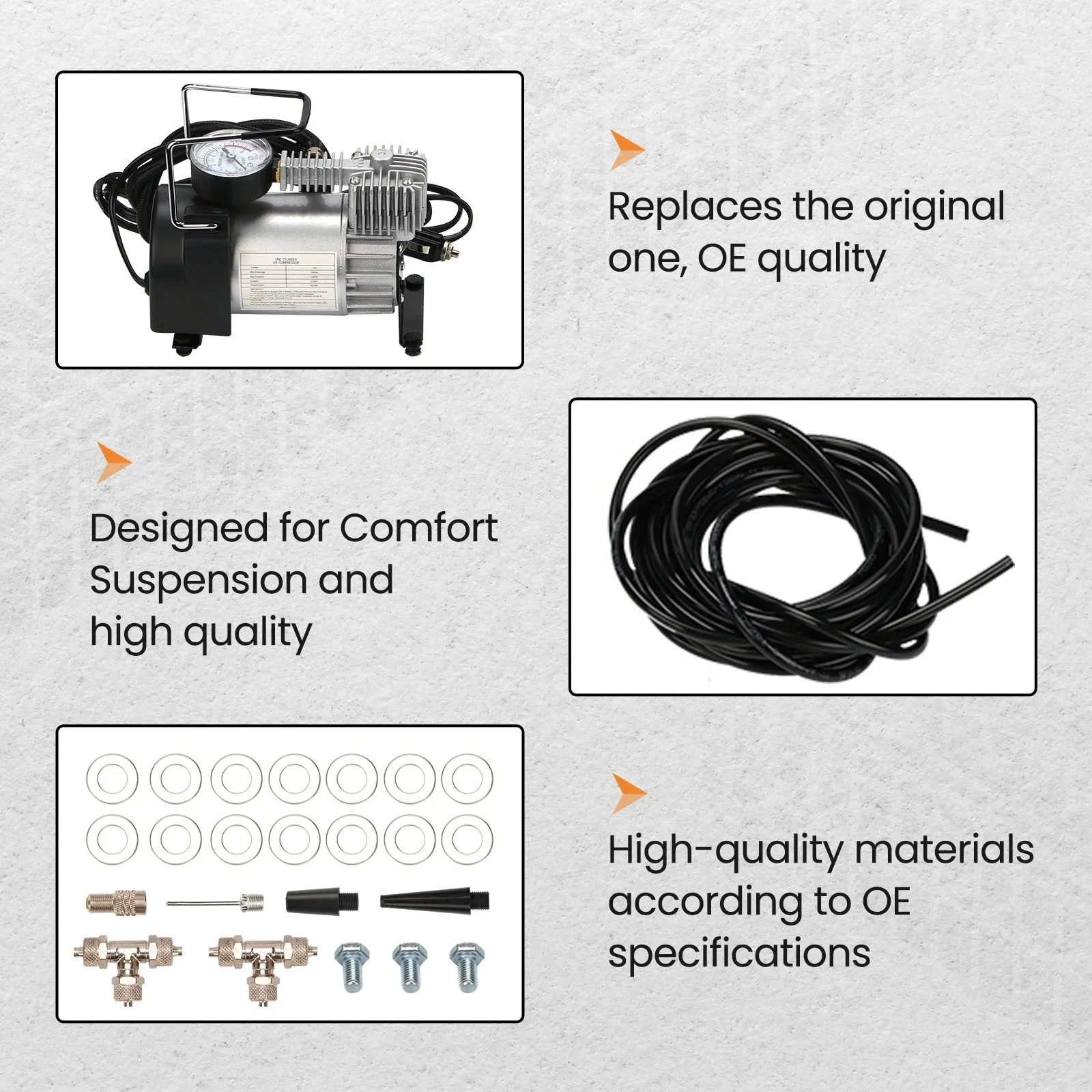Maxpeedingrods Пневматическая подвеска Пружинные сильфоны + комплект компрессора для