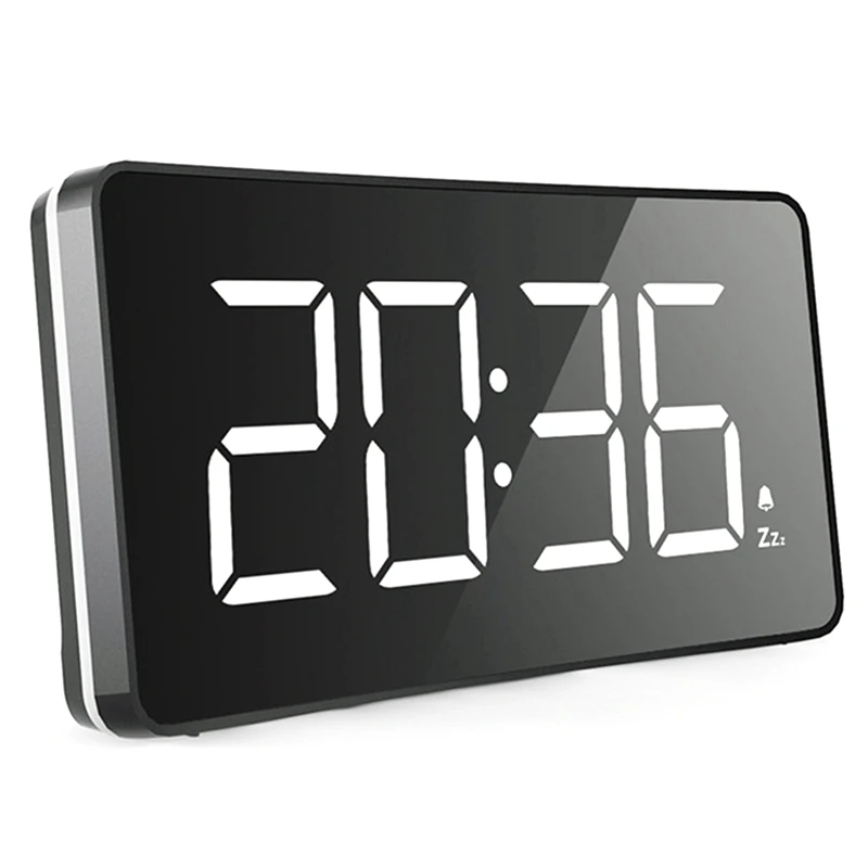

LED Digital Alarm Clock-Mains Powered,No Frills Simple Operation Alarm Clocks,Bedside Alarm,Non Ticking For Bedroom