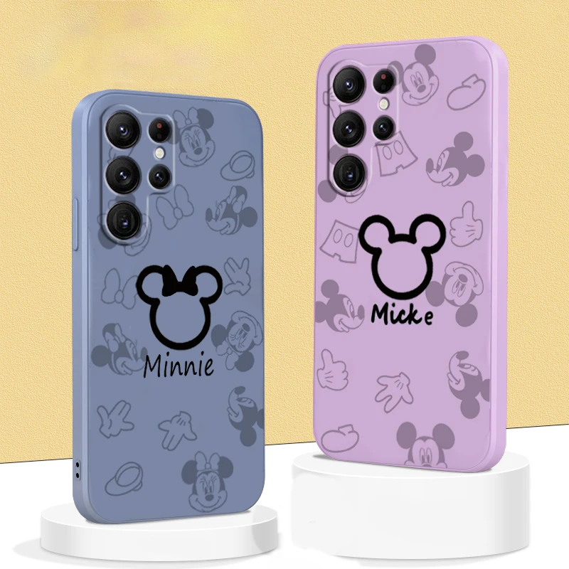 

Liquid Rope Funda Disney Mickey Minnie Comics Phone Case For Samsung Galaxy S22 S21 S20 FE S10 Note 20 10 Plus Lite Ultra 5G
