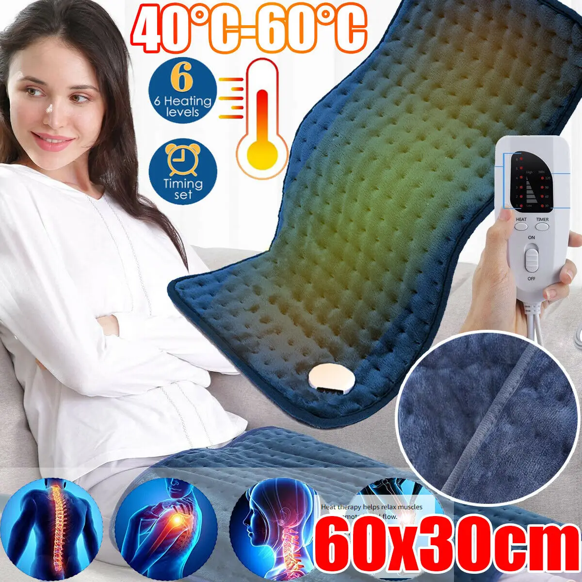 Heating Pad Winter Warmer Heat Controller For Shoulder Neck Spine Abdomen Waist Back Pain Relief