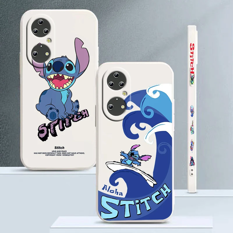 

Disney Lilo & Stitch Cute Hot For Huawei P50 P40 P30 P20 Pro Lite Nova Y9S Y9A Y9 Y6 Y70 Y90 Y61 5T Liquid Left Rope Phone Case