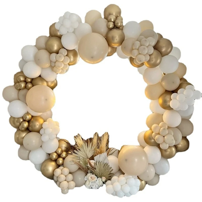 

185pcs Balloon Garlands Arch Set White Golden Balloon Wedding Background Birtday N84C