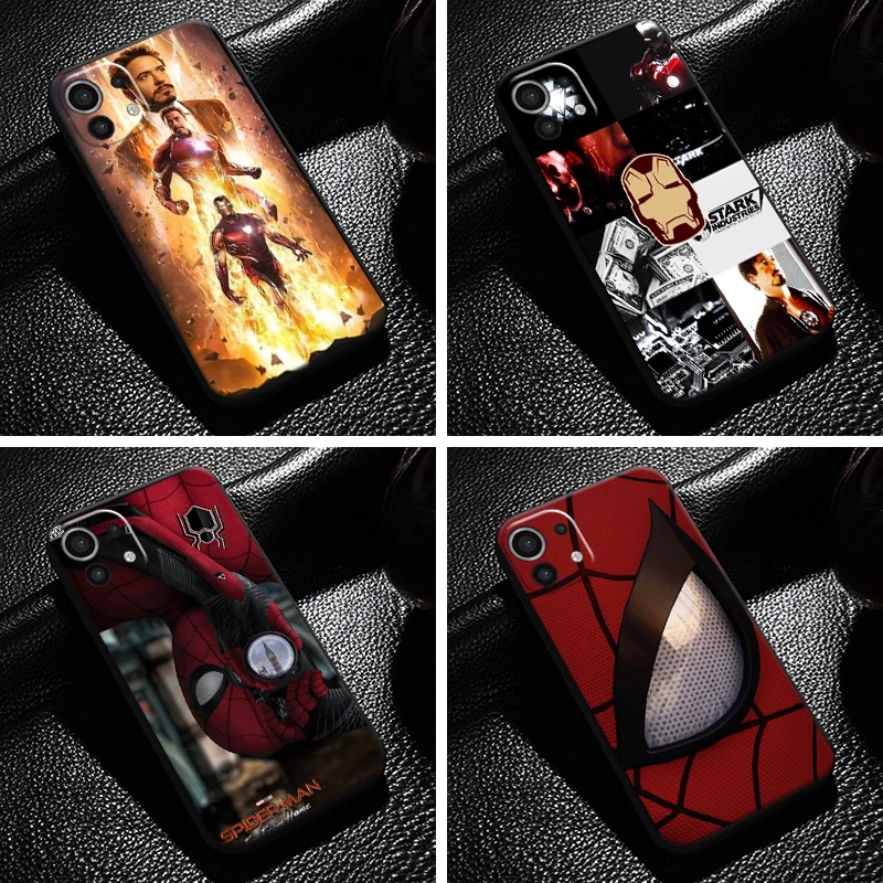 

Avengers Iron Man Spiderman For Xiaomi Mi 11 11 Lite 5G Phone Case For Xiaomi 11 11 Lite Liquid Silicon Soft Black TPU