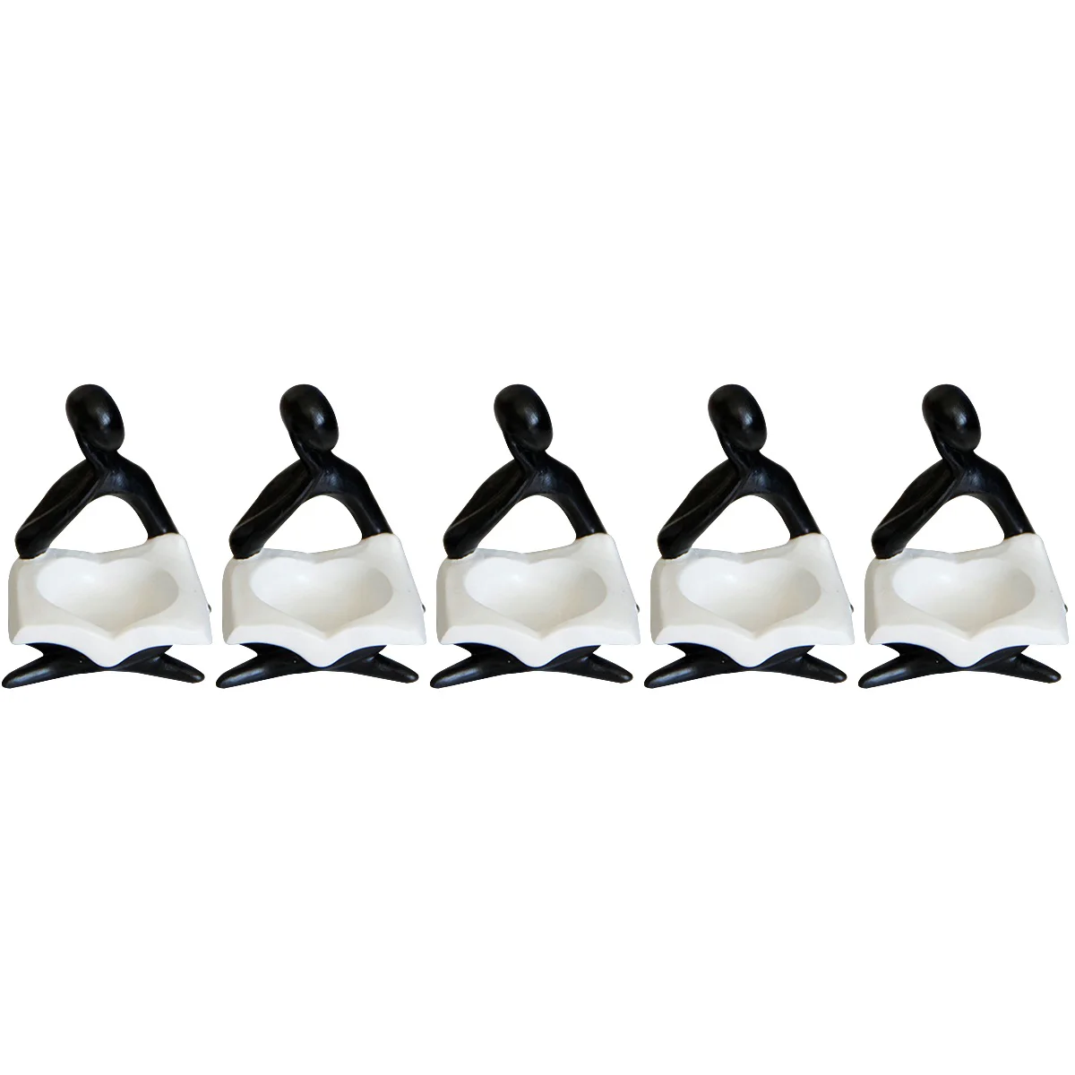 

5pcs Desktop Tealight Holder Abstract Thinker Holder Adornment