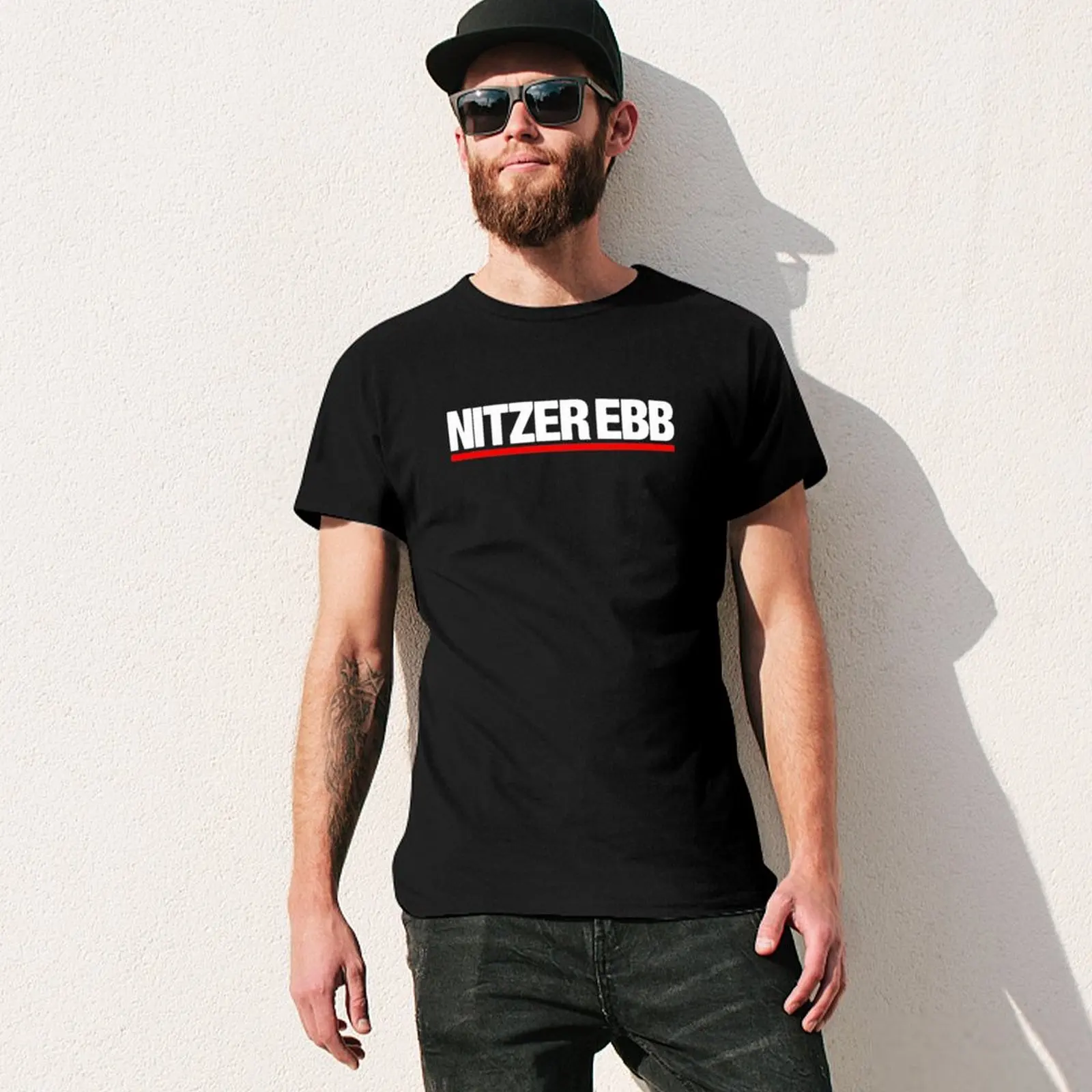 Фото Nitzer Ebb Logo Merchandise T-Shirt Quick Dry Sports Short Sleeve Tee №3