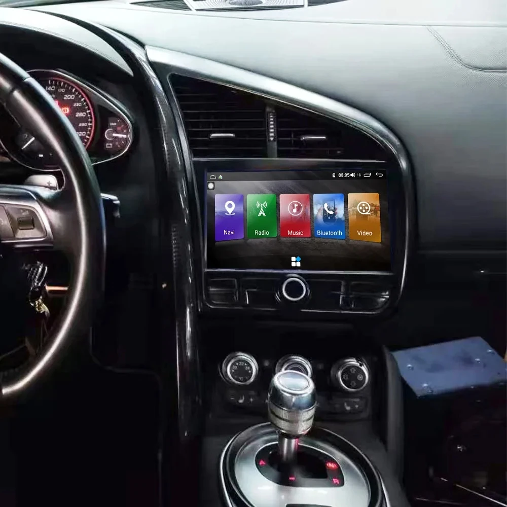 Автомагнитола 256G с GPS-навигацией для Audi R8 V8 V10 2007 2008 2009 -2015 автомобильный DVD Android 13