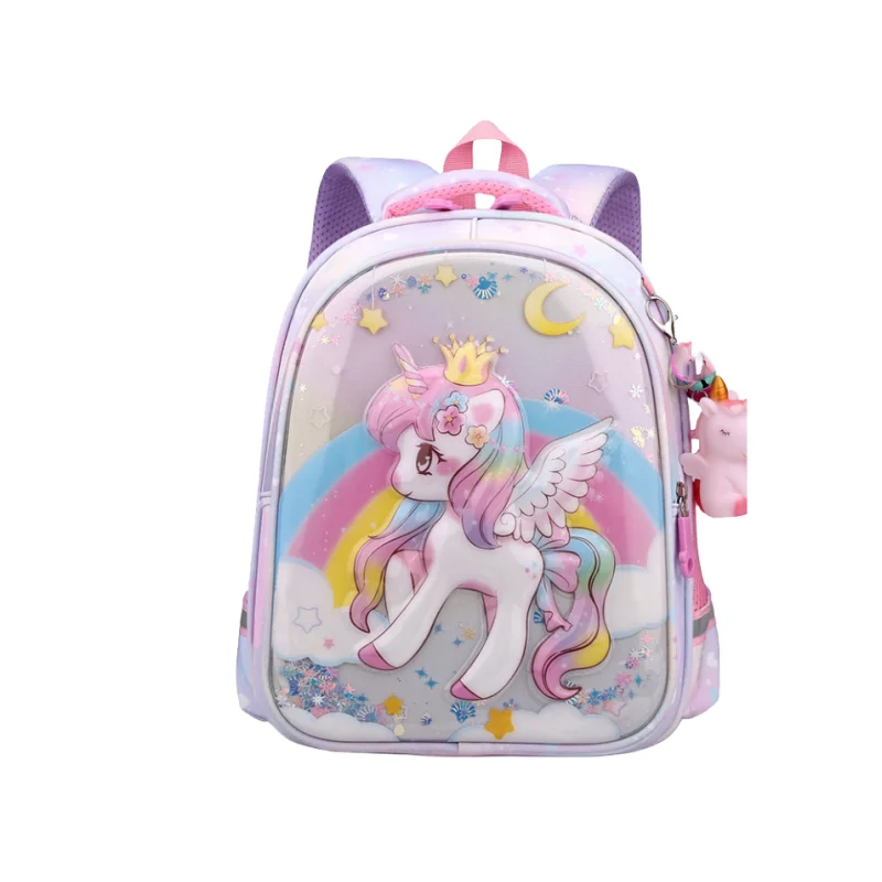 My Little Pony Cute Cartoon Kindergarten Waterproof Lightweight Fashion Simple Burden Reduction Versatile Anime Backpack Gift
