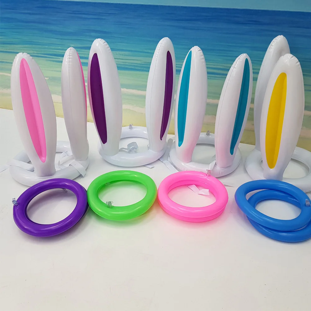 

PVC Inflatable Easter Birthday Party Bunny Easter Decoration Supplies Toss Toys Kids Funny Game Gift