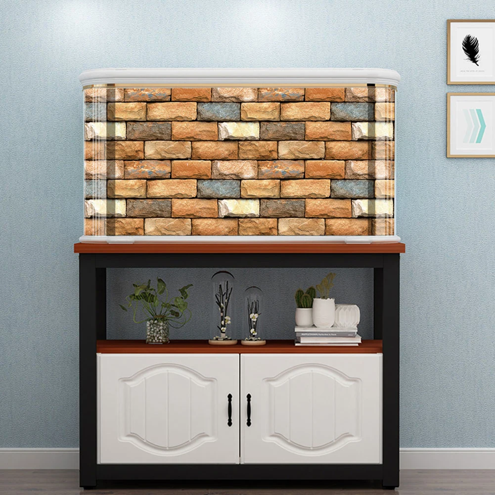 

Самоклеящиеся 3D-Наклейки для аквариума, яркие наклейки для морских растений, задний плакат для аквариума