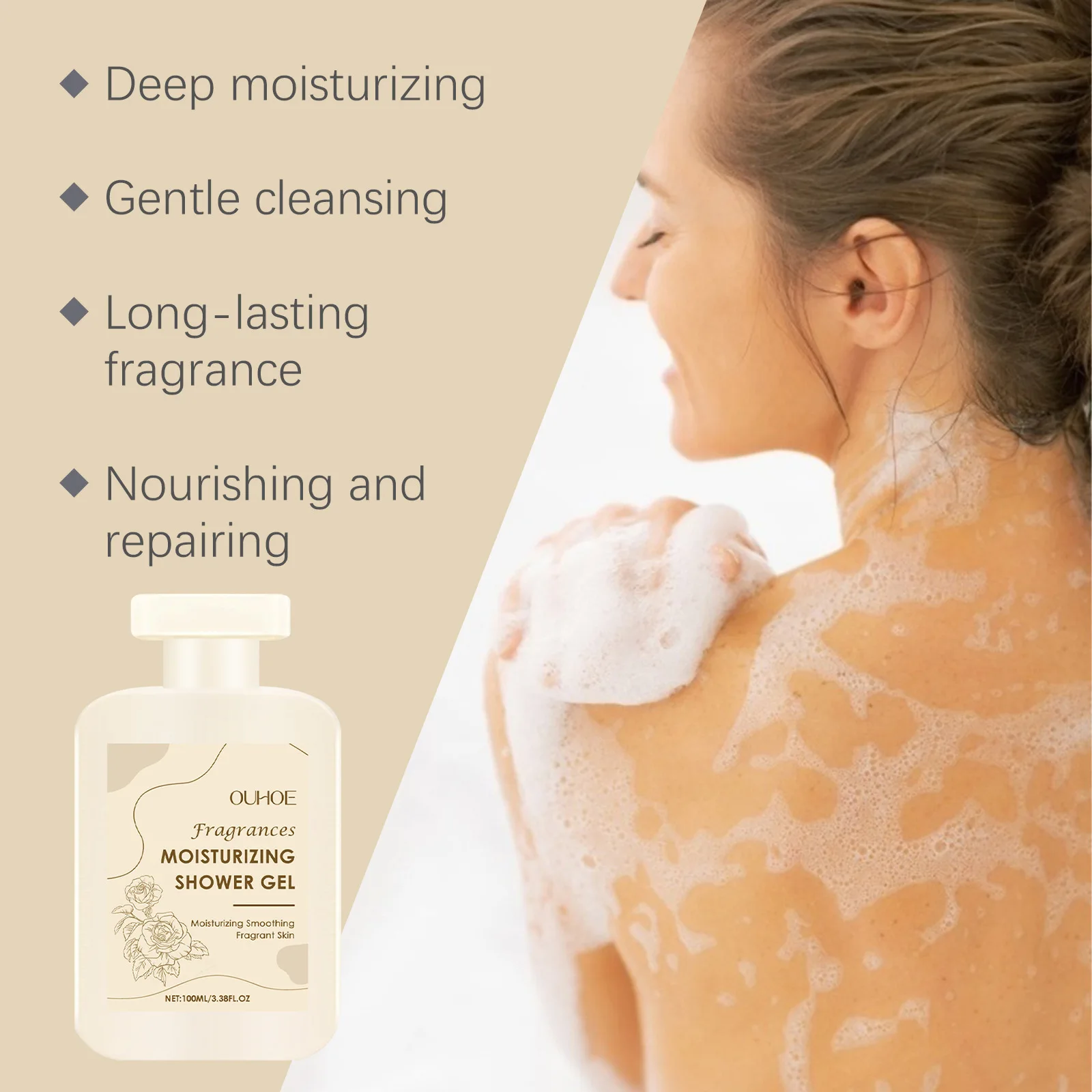 Духи для мытья тела стойкий аромат очищающий увлажняющий освежающий осветляющий