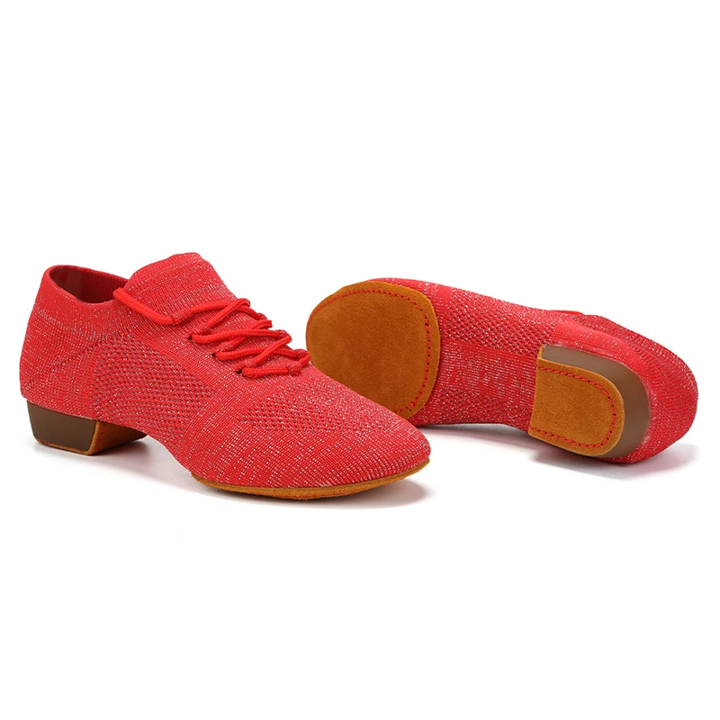HROYL Women Standard Practice Jazz  Social Dance Sneaker Beginner Ballroom Dancing Shoes 1