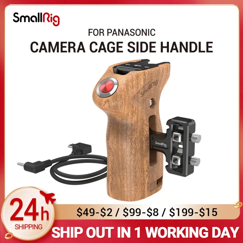 

SmallRig Camera Cage Side Handle Featuring 1/4"Thread Holes With Remote Trigger For Panasonic Mirrorless Cameras 2934