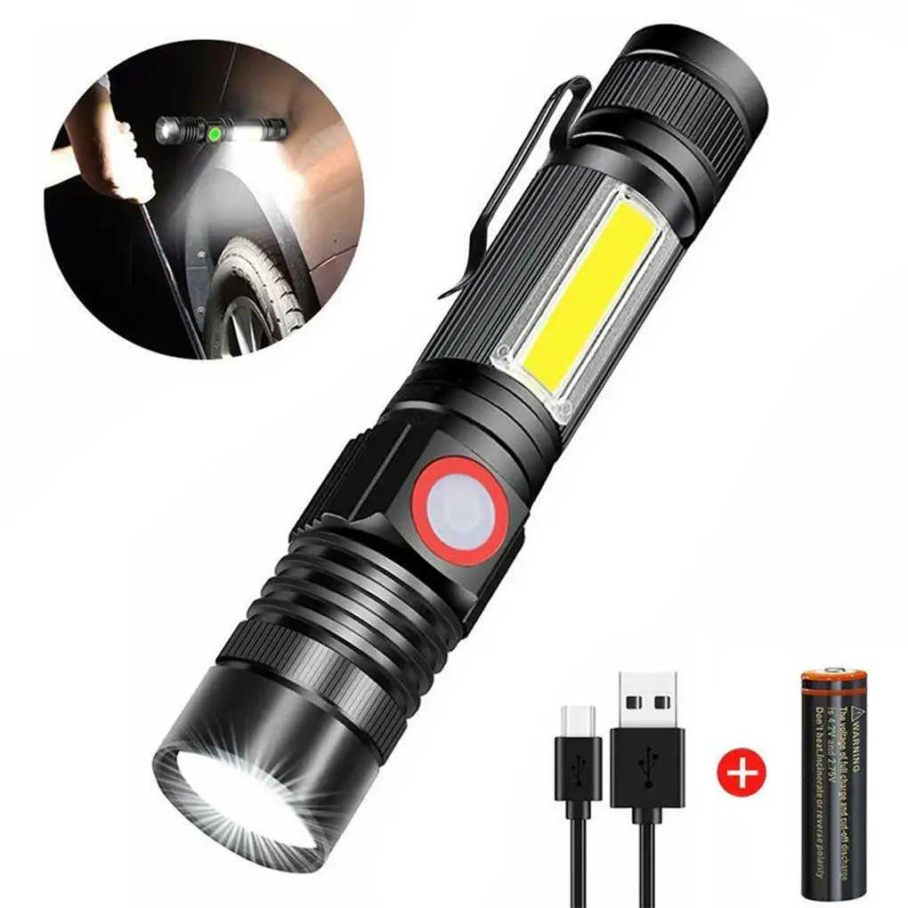 

Фонарик T6 COB с USB-зарядкой