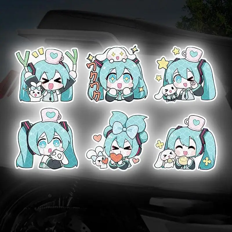 Hatsune Miku Kawaii автомобильные наклейки аниме мультфильм автомобиль электромобиль