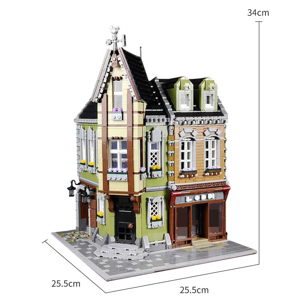 

Creative City The Corner Mall Set Street View Building Blocks Set Architeture Shopping Hotel Bricks Toys For Children Kids Gifts