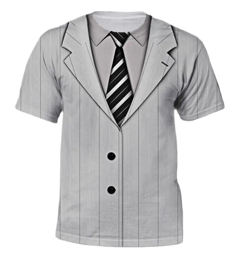 

Summer new fashion men's casual short-sleeved short-sleeved personality 3d printed t-shirt