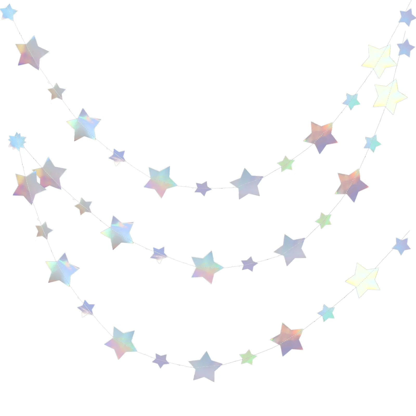 

1 Set of Decorative Star Garland Star Banner Festival Party Decorations for Party Decor