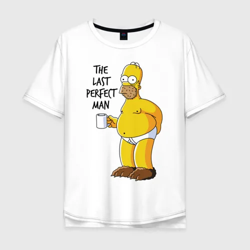 Мужская футболка хлопок Oversize Гомер Симпсон|Мужские футболки| |