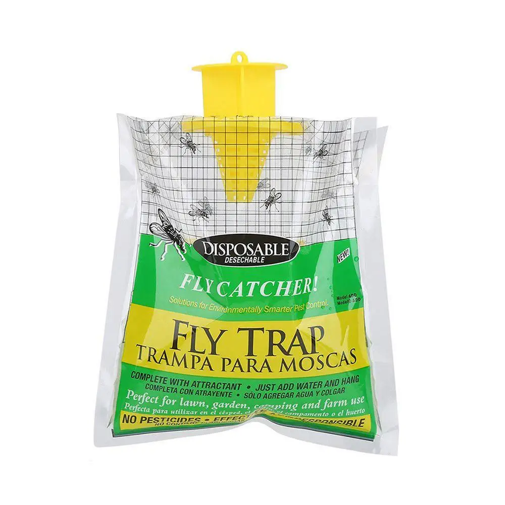 

1Pcs Hanging Fly Trap Bag Disposable Insect Bug Attract Fly Catcher Bag Mosquito Trap Catcher Wasp Killer Flie Trap For Outdoor