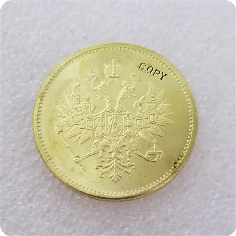 КОПИЯ РЕПЛИКА 1876 РОССИЯ 25РУБЛЬНАЯ Золотая МОНЕТА Монета Challenge Monedas