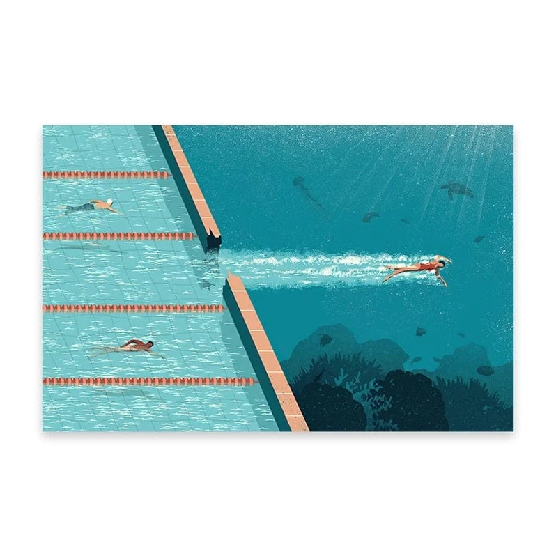 Абстрактный вдохновляющий плакат на холсте