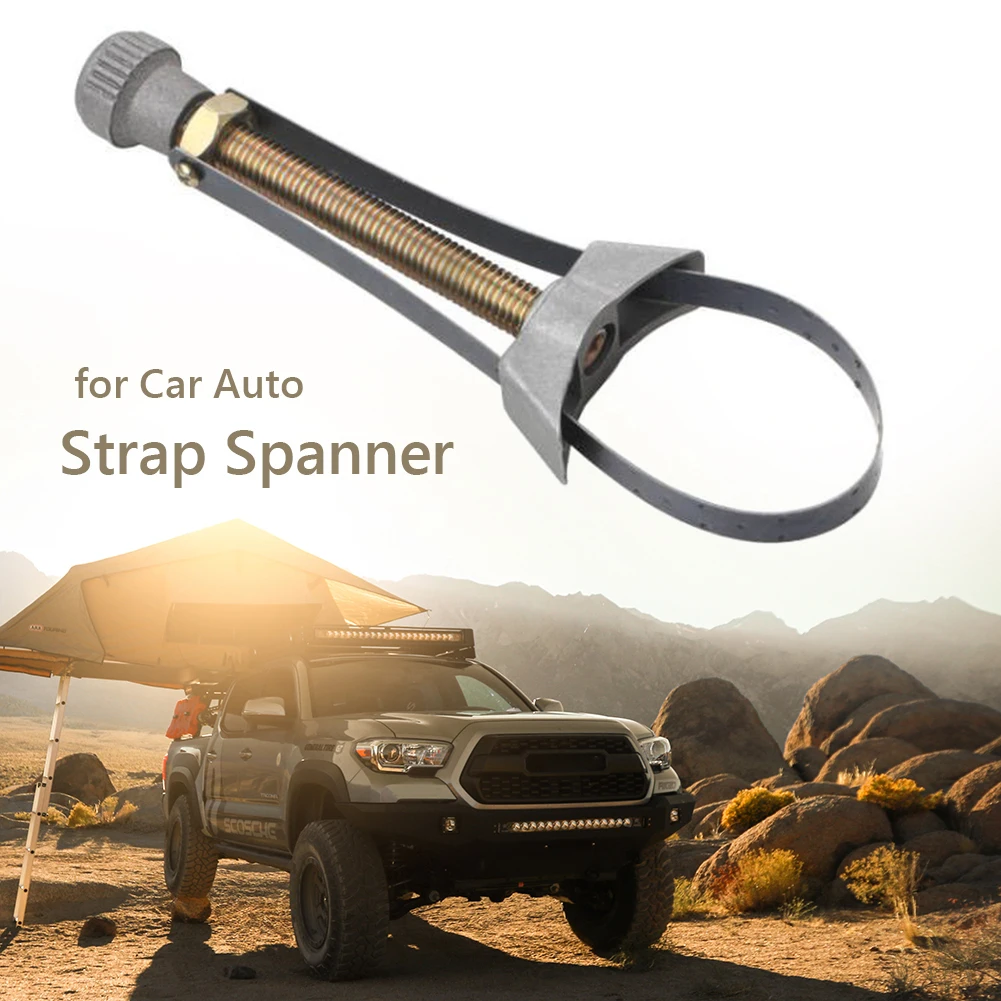 

Aluminum Oil Filter Spanner 65-155mm Adjustable Oil Filter Removal Wrench Repair Hand Tools Oil Filter Strap Wrench for Car Auto