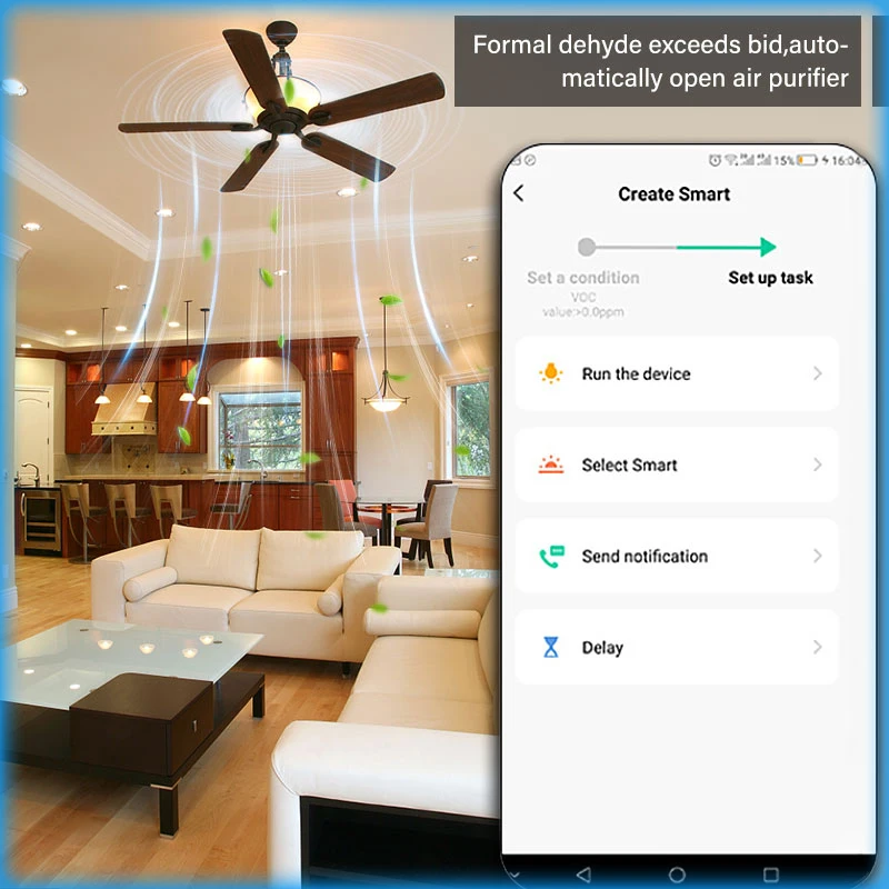 Aubess Tuya ZigBee CO2 Hcho VOC Датчик качества воздуха анализатор монитор формальдегида