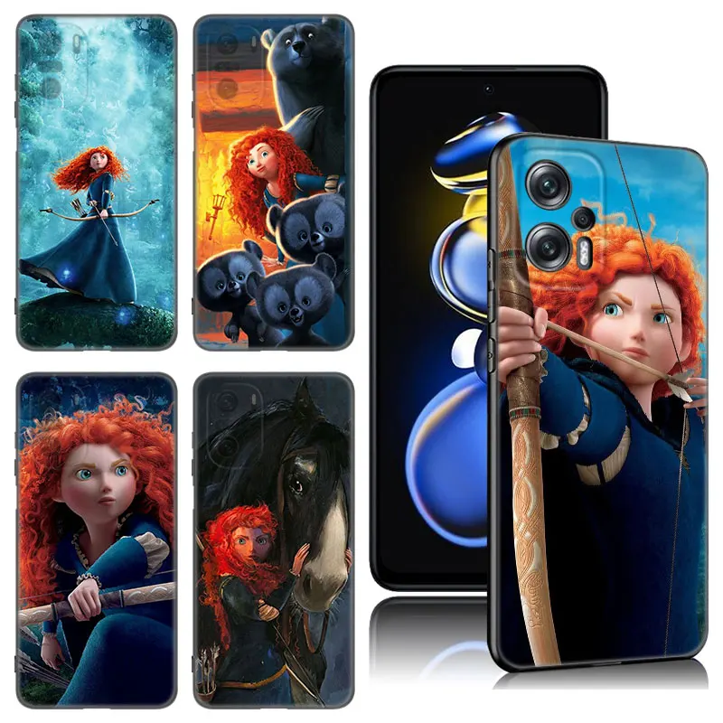 Черный чехол для телефона Disney Brave Princess Merida Xiaomi 10T 11T 13T 14 Pro 11 Lite POCO X3 NFC M3 M4 M6 X4 X5 5G F5