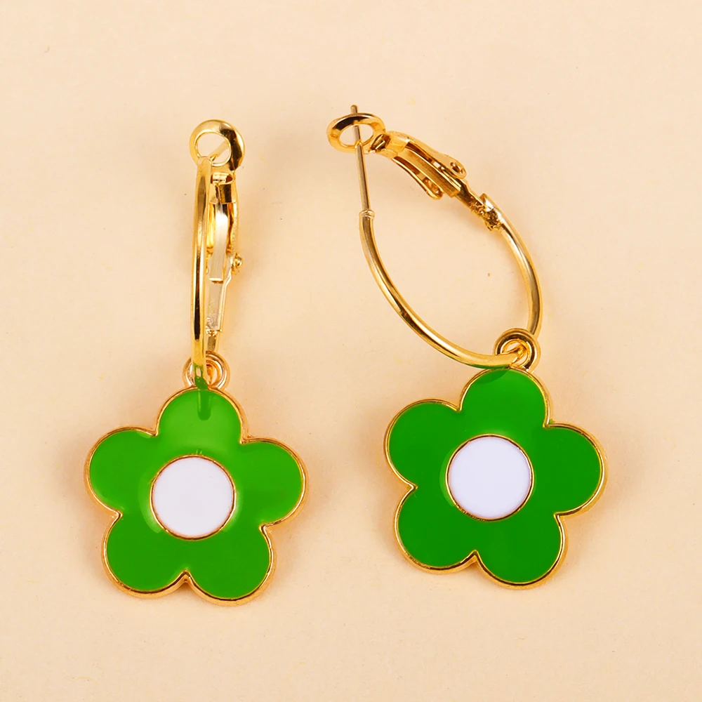 2023 Lovly металлические эмалевые красочные большие Цветочные Подвески Висячие
