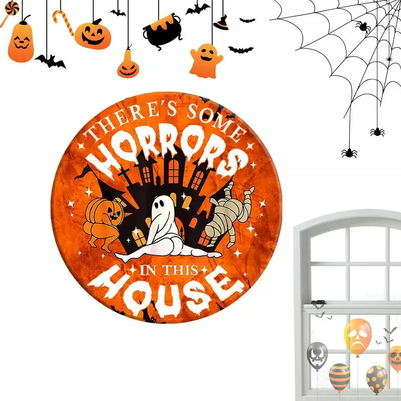 

Призрачные знаки входной двери, вешалка для приветствия в виде тыквы для Хэллоуина, украшение для дома с привидениями, для гостиной, балкона, фермерского дома