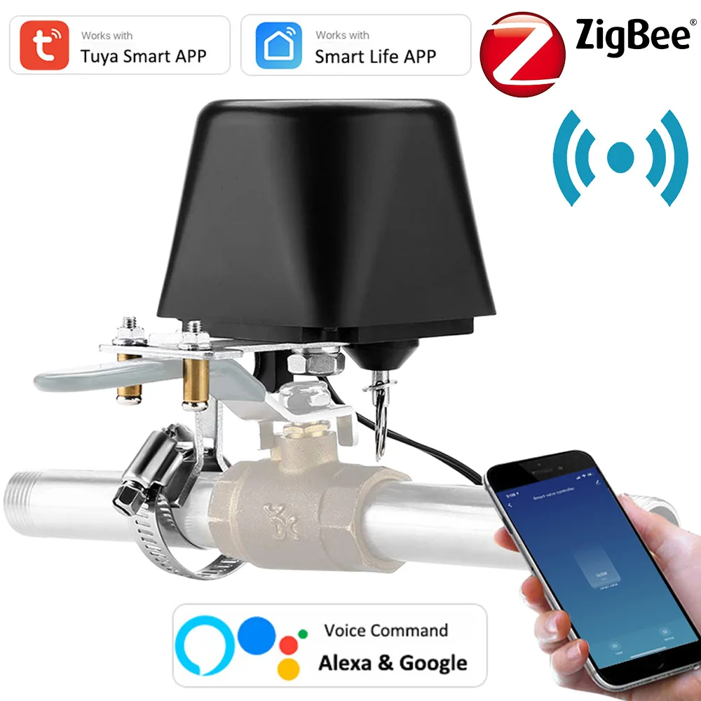 Умный водяной клапан Alexa Google ZigBee Wi-Fi таймер отключения воды контроль спринклер