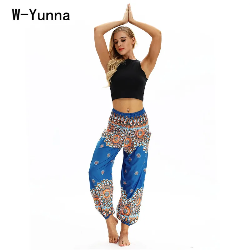 W-Yunna 2019 новые модные тонкие свободные брюки для тренировок Женская пляжная