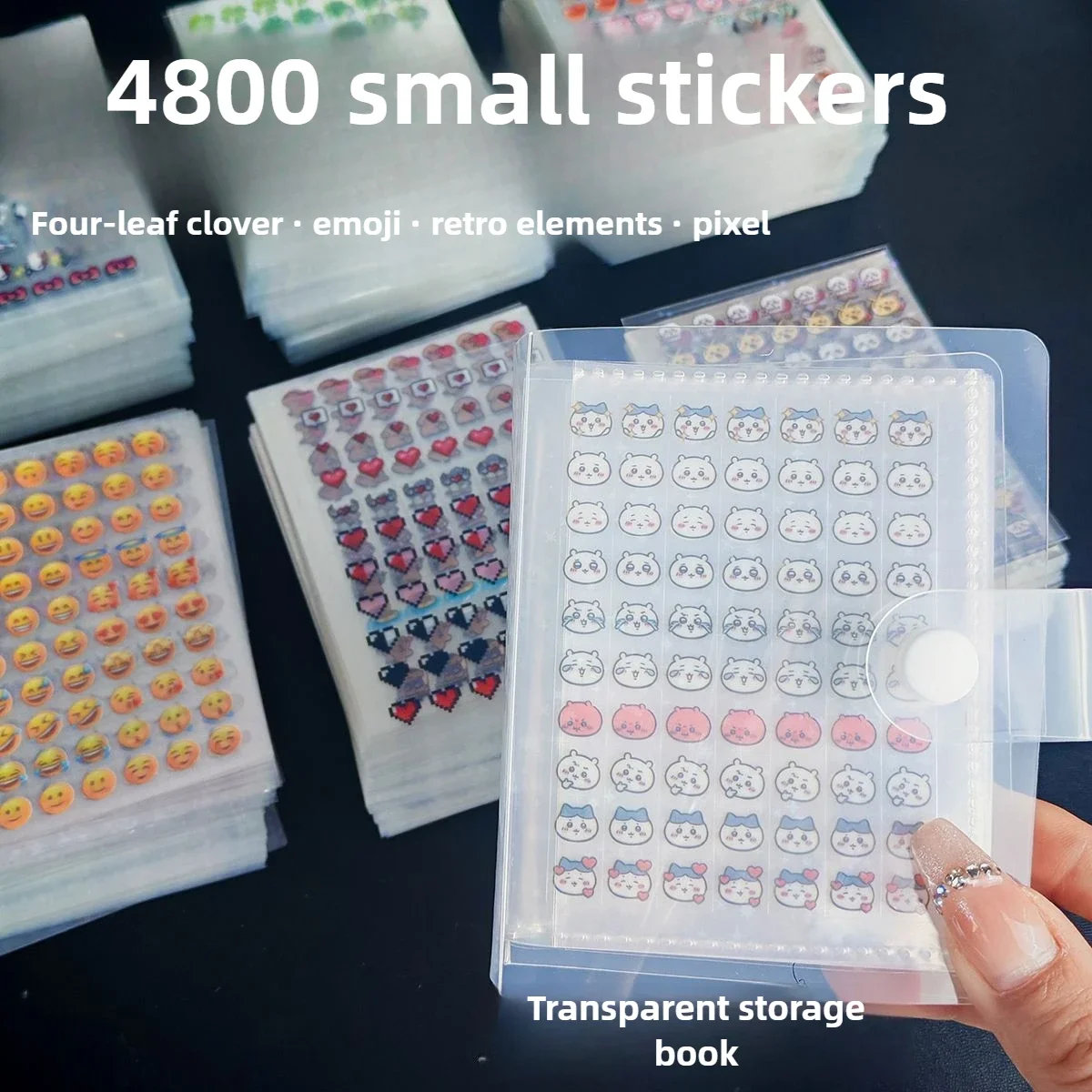 Фото Мини-деко наклейка книга 800/4800 шт. милые лазерные блестящие наклейки Chiikawa дневник Скрапбукинг набор звездных голографических персонажей №2