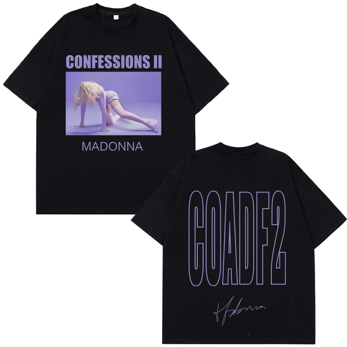 Футболка с принтом Madonna CONFESSIONS II Album Tour 2026, модная футболка для мужчин и женщин, летние свободные повседневные хлопковые винтажные футболки, топы (art.: 3920dbbd504c2) - 3920dbbd504c2