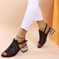 rhinestone high heel shoes womens summer style sandals 5cm pumps fashion bling ladies open toe party shoes heels women