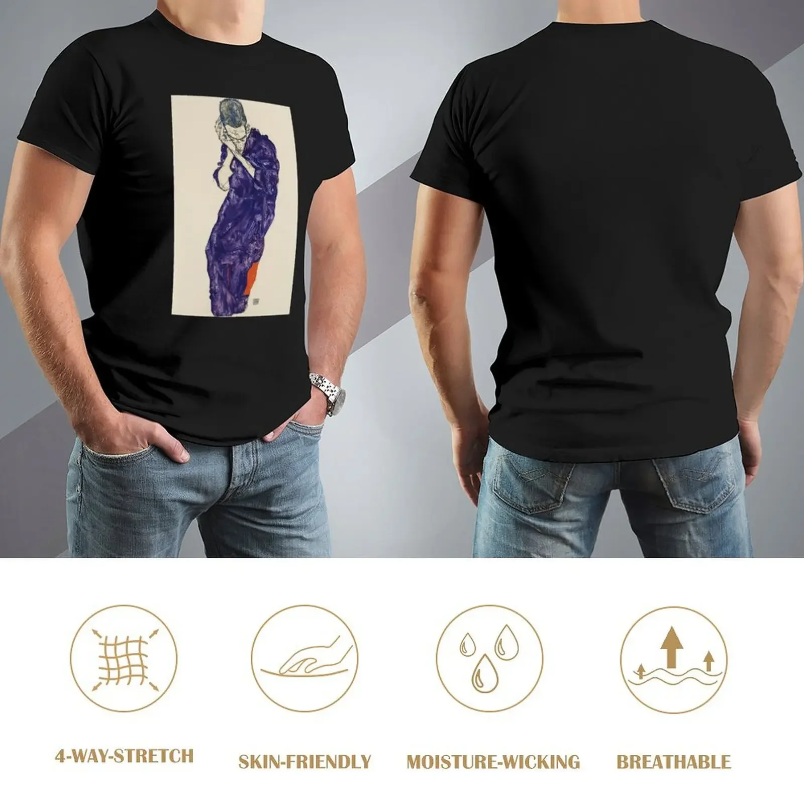 Оригинальная картина Egon Schiele 1890–499 гг. футболка с принтами большие футболки