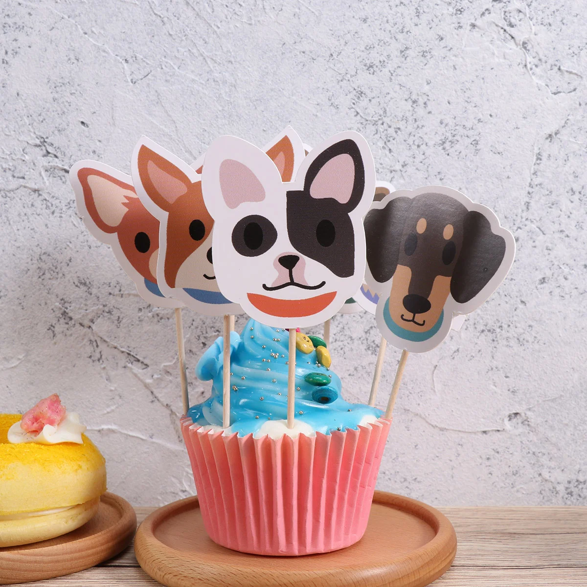 

Birthday Dog Party Decorations Shower Baby Topper Pet Picks Cake Cupcakeinsert Dessert Wedding Lovely Favors Paper