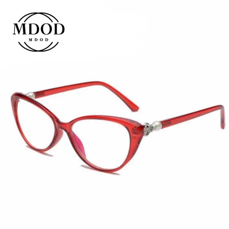 

New Anti-blue Light Reading Glasses Female Pearl Elegant Reading Glasses for The Elderly Plastic Light and Tough Full Frame