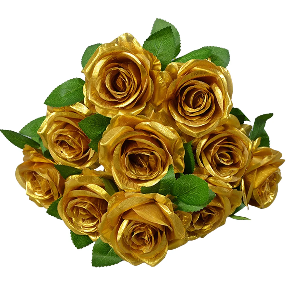 

Flowers Artificial Flower Wedding Rose Bouquetstable Centerpiece Roses Decoration Dining Floral Faux Stamen Romance Her Fake