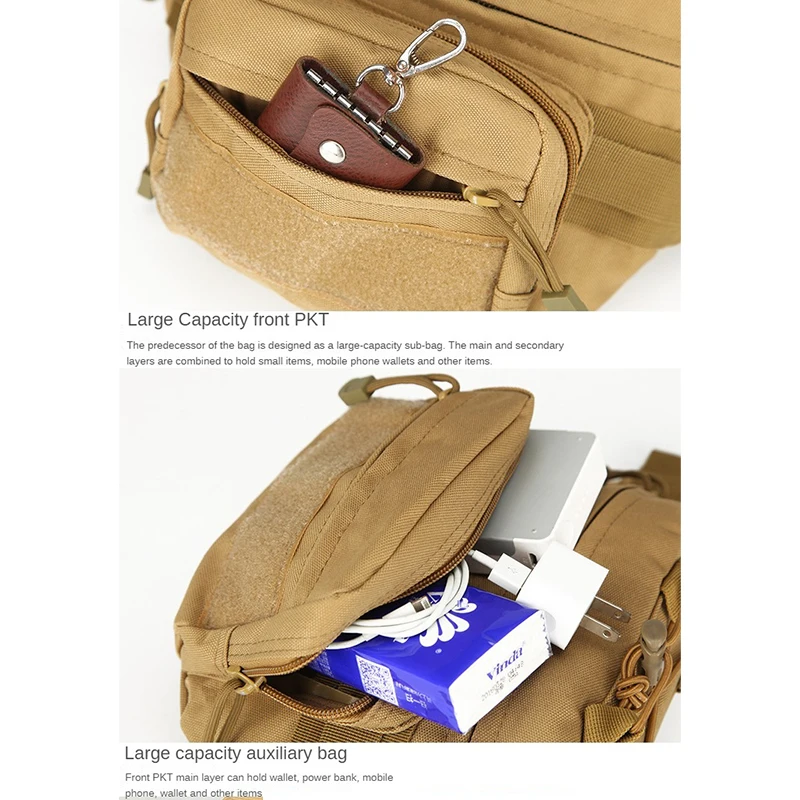 New Tactical Hiking Travel Running Camping Bag Outdoor Sling Cellphone Camouflage Waist Bag Fanny Pack Chest