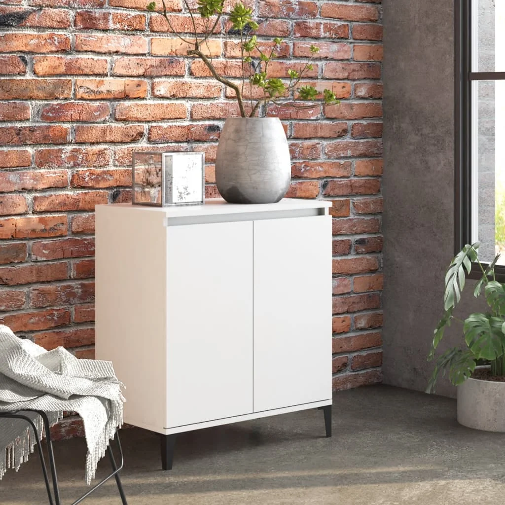

White chglomerated metal Buffet 60x35x70 cm