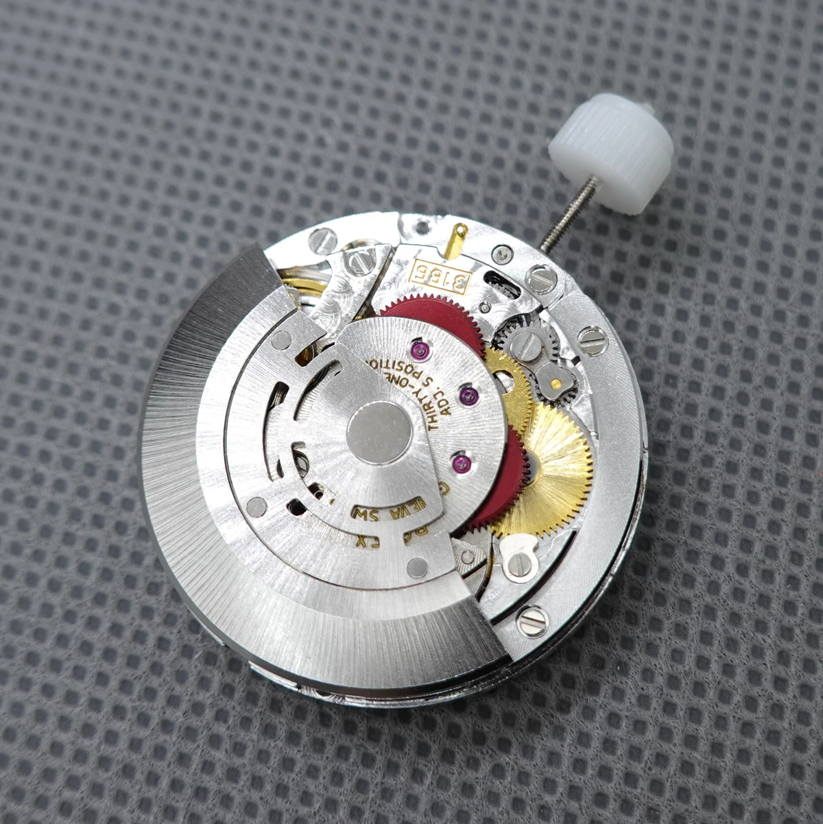 China GMT 3186 movement 4 hand automatic mechanical movement men watch movement blue balance VR3186