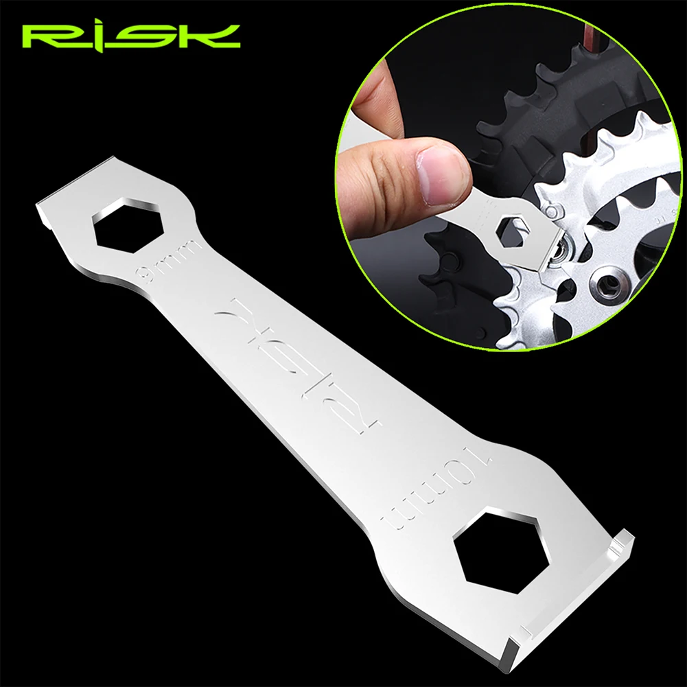 

Tool Wrench Road Bike Screw Silver Bolt Chainring Crankset Double-ended Easy To Use Nut Removal Tool Tool Steel