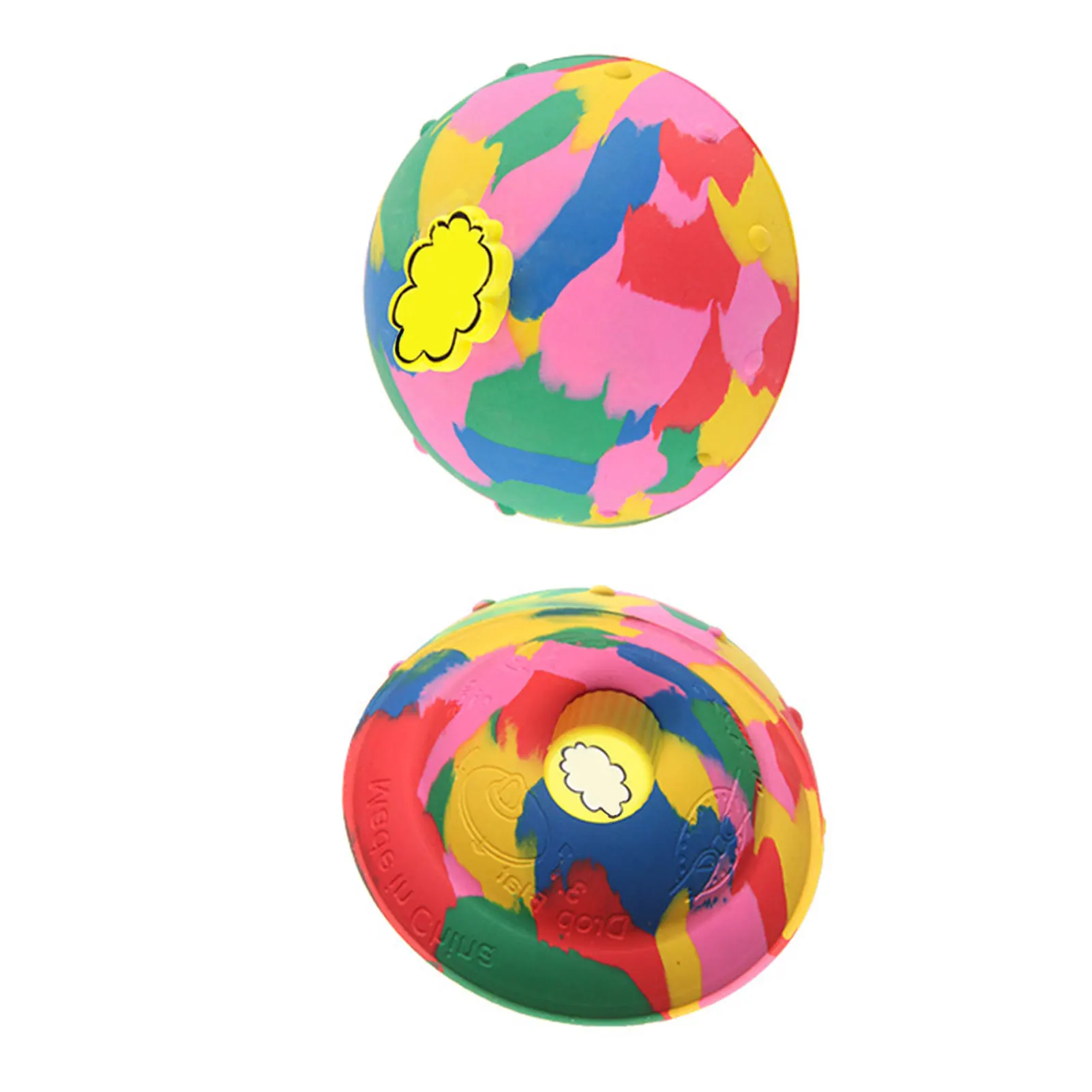

Unique Elastic Toy Camouflage Bounce Bowl Soft Hip Hop Jumping Stress Reliever Squishy Toy Creative Outdoor Game Children's Gift