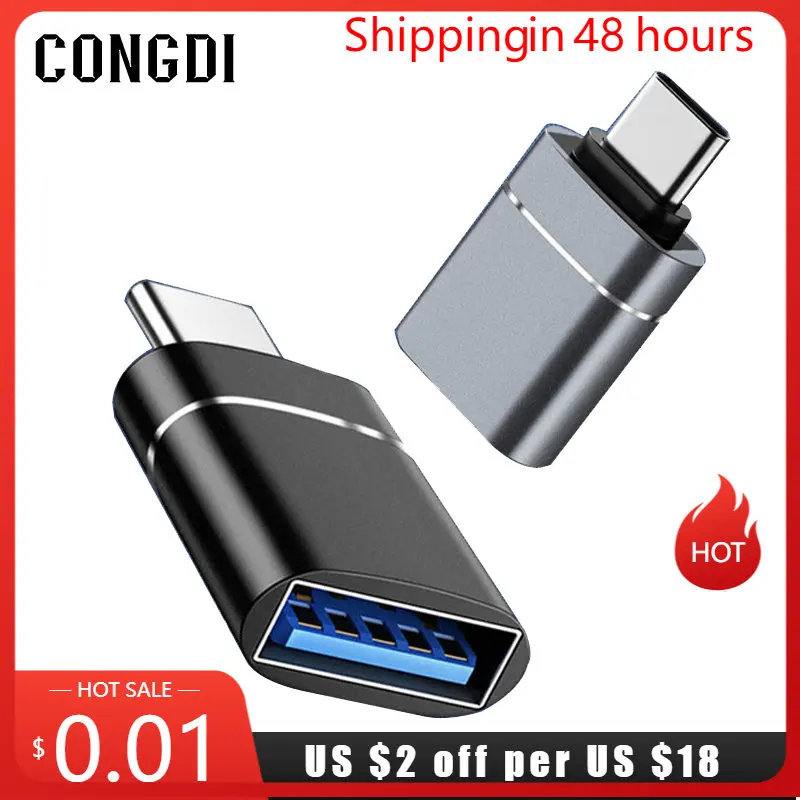 Type C To USB 3.0 OTG Adapter USB C Male To USB Female Converter For Macbook Air Pro Samsung S21 Xiaomi Huawei C Mouse OTG Plug