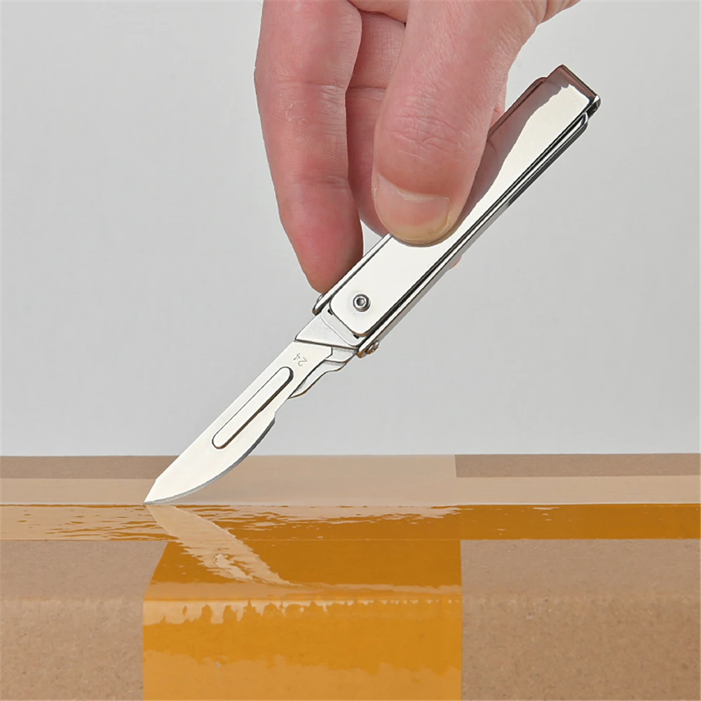 

Creative Folding Art Knife Sharp Paper Knife Replaceable Stainless Steel Blade Portable Unpacking Express Box Small Knife Tools