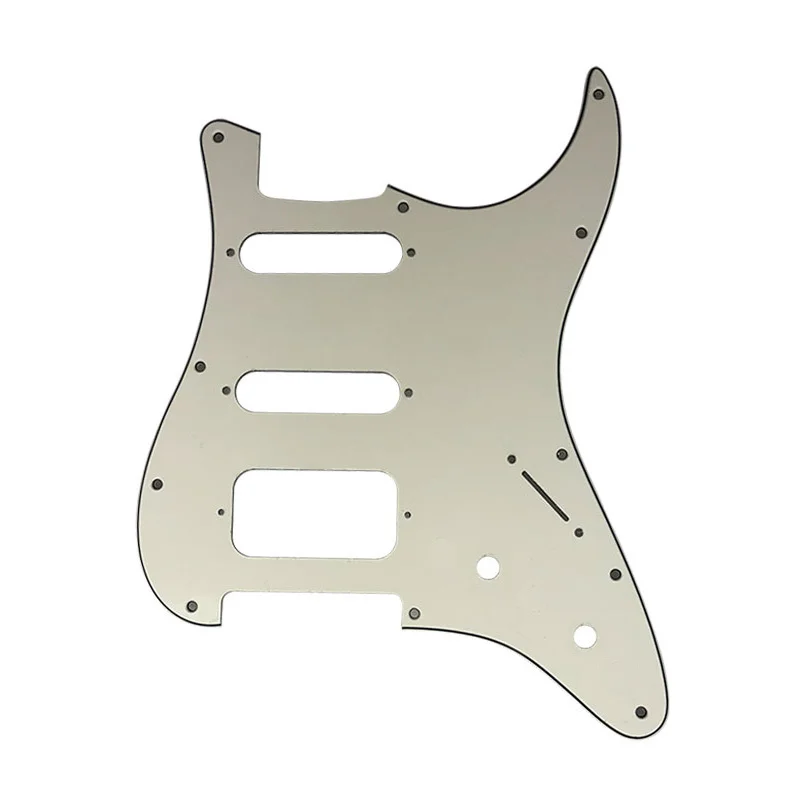 

xinyue Guitar Parts - For USA\Mexico Fd Strat 72' 11 Screw Hole Standard St Humbucker Hss Whit 2 knobs Guitar pickguard Scratch