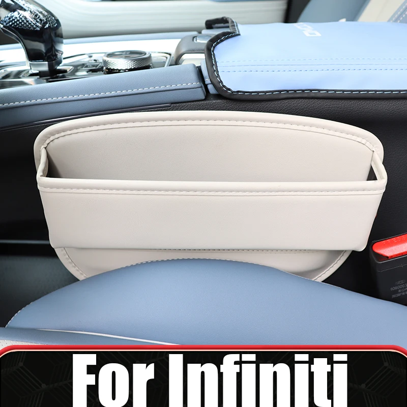 

For Infiniti G25 G35 G37 Q50 Q60 EX25 QX50 QX70 EX FX M25 Q60S Car Seat Crevice Slot Storage Box Bag Key Phone Organizer Pocket
